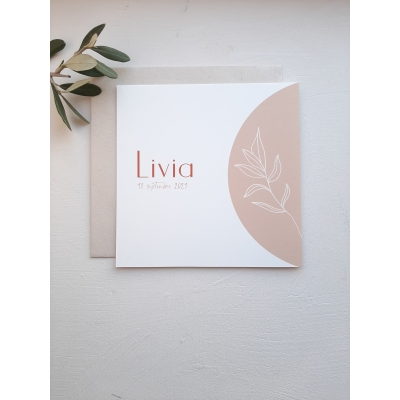 Geboortekaartje Livia takje Geboortekaartje Livia takje