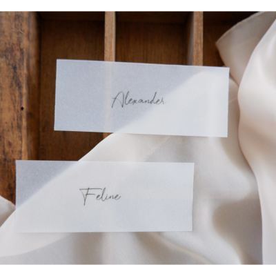 Naamkaartjes Feline & Alexander Naamkaartjes Feline & Alexander